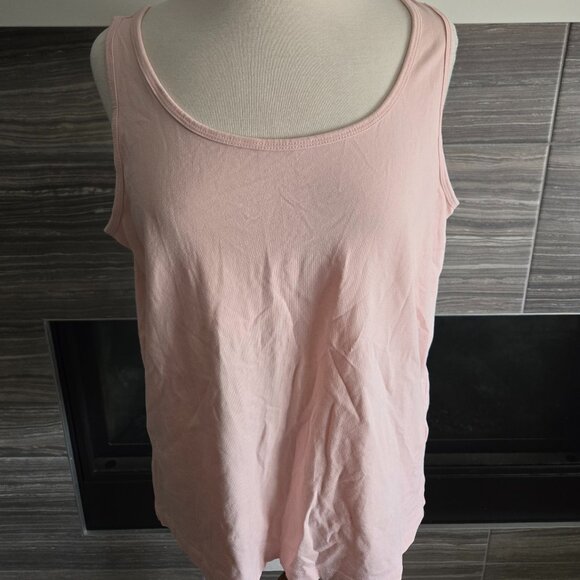 CLEO Plus XXL Pink Scoop Neck Stretchy Knit Layering Tank Top - Picture 1 of 2